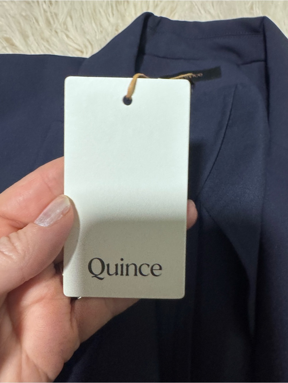 Quince Scuba Single Breasted Convertible Blazer Size XL Deep Navy NWT - Picture 4 of 15